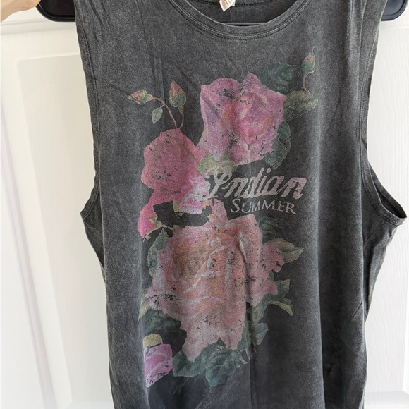 Spell Tops - Spell Charcoal Floral Tank Top